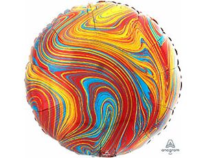 Фольгированные шары/ ANAGRAM/ 1204-1040 А Б/РИС КРУГ 18" Мрамор Colorful